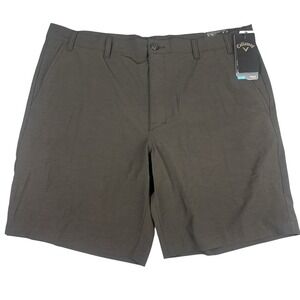 Callaway Golf Shorts Mens 40 Brown Opti-Dri‎ Stretch Performance Flat Front NWT